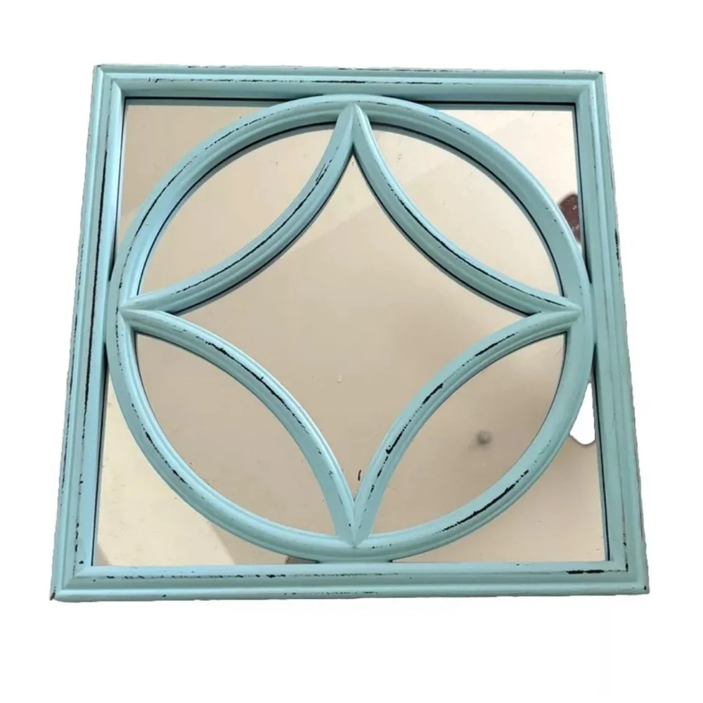 Blue Square Decorative Mirrors | Set Of 3